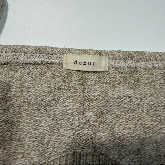 Debut Women's Beige Knit Cropped‎ Top Size Medium Large - Picture 2 of 6